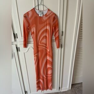 Fuzzi striped long dress